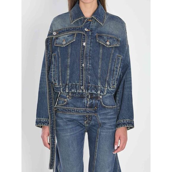 Jean Paul Gaultier Women Strap Jacket In Denim